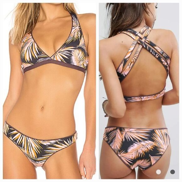 Maaji Women's Fig Sublime Reversible Bikini Top & Bottom Bikini Set Size Small - Picture 1 of 16